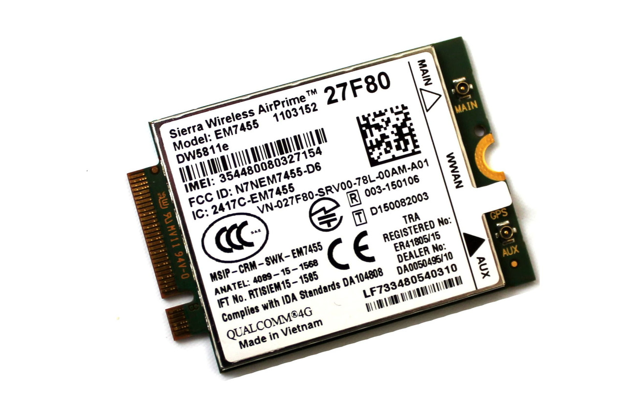Dell Sierra Wireless AirPrime EM7455 4G Wireless Card for ProLiant DL360p Gen8 Servers