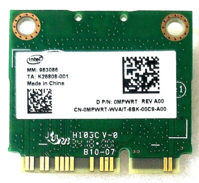 Intel 8265D2W 4th Gen 802.11ac Dual Band 2x2 Wifi Bluetooth 4.2 MPWRT - Compatible with ProLiant DL360p Gen8 servers