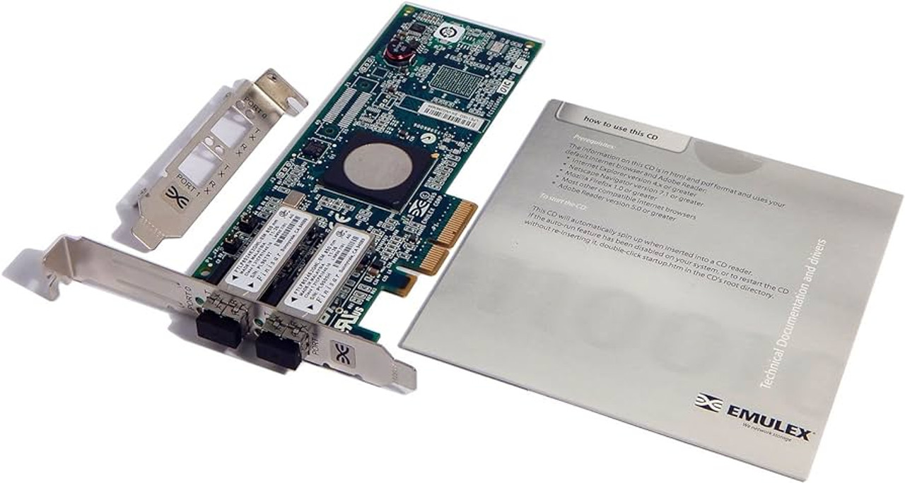 0KJ0K5 | Dell | Emulex LPE11002-M4 4GB 2P FC HBA PCIe Card