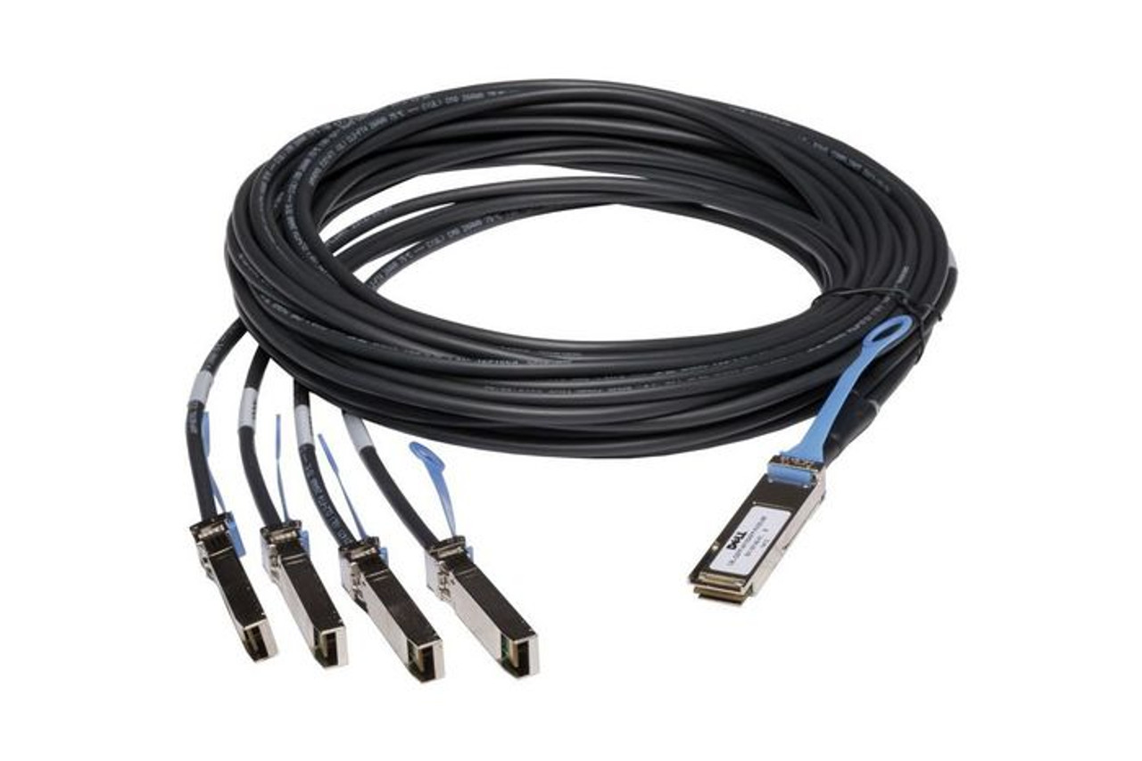 Dell Force10 02W34T Copper Breakout Cable 0.5M QSFP+ to 4x SFP+ N4064F - Compatible with Dell N4064F switches
