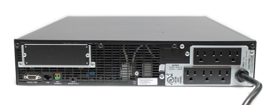 APC SURTA2000RMXL2U Smart-UPS 2000VA 1400W 120V 2U rackmount power backup for servers and network equipment.