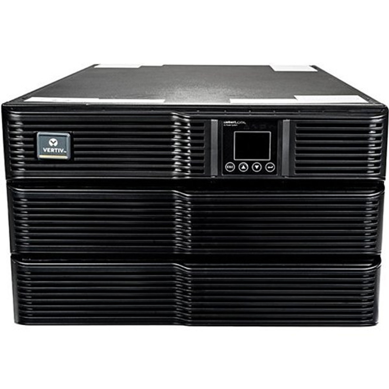 Liebert GXT3-10000RT208 10kVA online UPS, 120/240V, 6U split phase for power backup and surge protection.