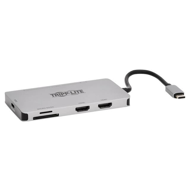 U442DOCK8GG | Tripp Lite| USB-C 2 Display Multiport 100W Charging Docking Station