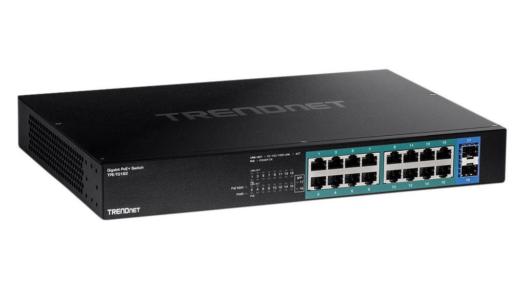 TPETG182ES | TRENDnet| 18-Port Gigabit Edgesmart POE+ Switch TPE-TG182ES