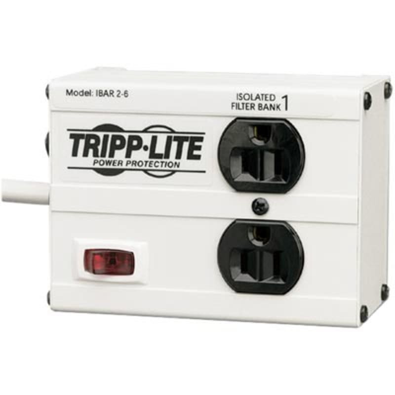 ISOBAR2-6 | Tripp Lite| Isobar Surge Protector Metal 2 Outlet 6' Cord 1410 Joules