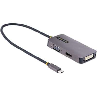 118USBCHDMIVGADVI | StarTech| USB C to HDMI DVI VGA Video Adapter