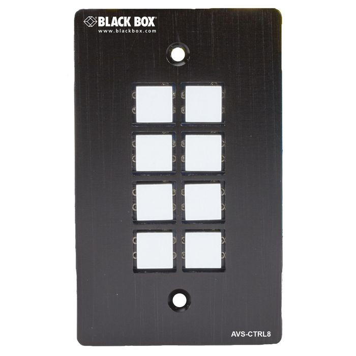 AVS-CTRL8 | Black Box| 8-Button Rs-232 Wallplate Control Panel
