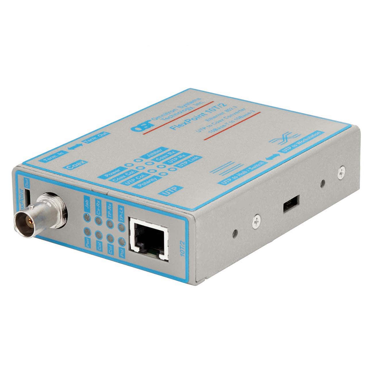 10T/2 | Optical Network | Flex-Point 4230 | 10T/2, BNC, RJ-45, UTP to Coax Converter