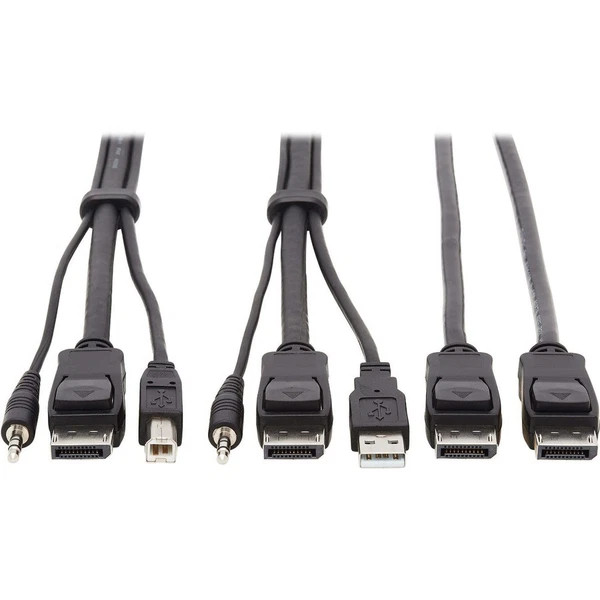 P783010DP | Tripp Lite | 10ft 4K Dual DisplayPort KVM Cable Kit