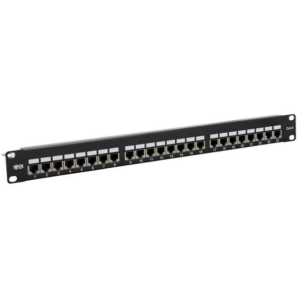 N252024SHK | Tripp Lite | Cat5e Cat6 Patch Panel 24-Port Shielded Krone IDC 568B RJ45