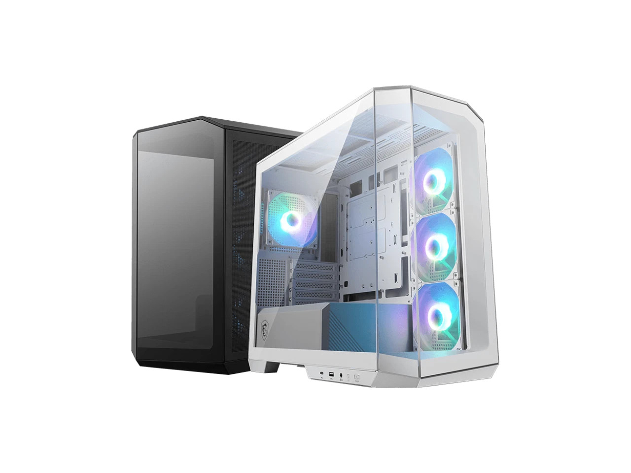 306-7G24R21-809 | MSI | MAG PANO M100R PZ Mid-Tower Gaming PC Case Tempered Glass Side