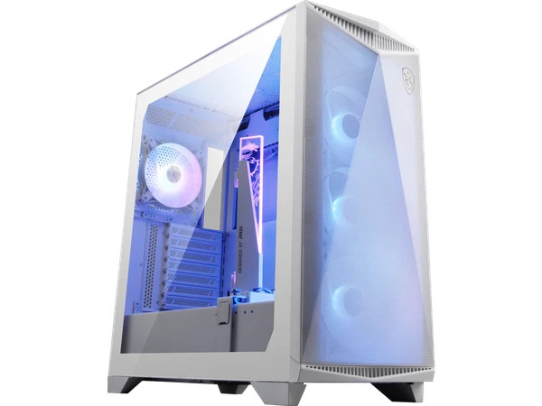 306-7G21W21-W57 | MSI | MPG GUNGNIR 300R AIRFLOW ATX PC Case WHITE Type-C 4x120mm ARGB Fans