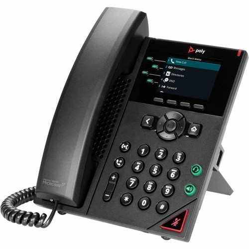 89B66AAABA | Poly | VVX 250 IP Phone Corded Corded Desktop Wall Mountable Black