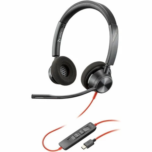 8M3U9AAABA | Poly | Blackwire 3320 Headset +USB-C/A Adapter TAA