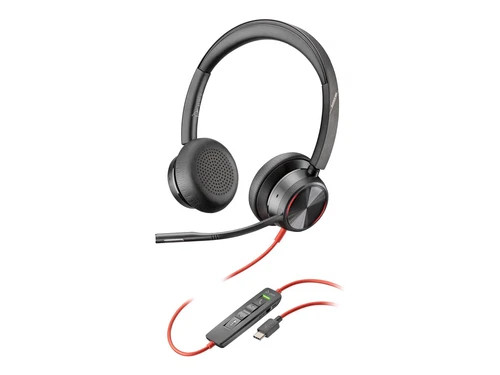 7E2K6AA#ABA | Plantronics | Poly Blackwire 8225 Headset +USB-C/A Adapter TAA