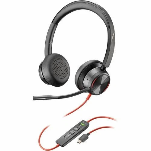 8X223AA | HP | Poly Wire 8225 Stereo USB-C Headset +USB-C/A Adapter