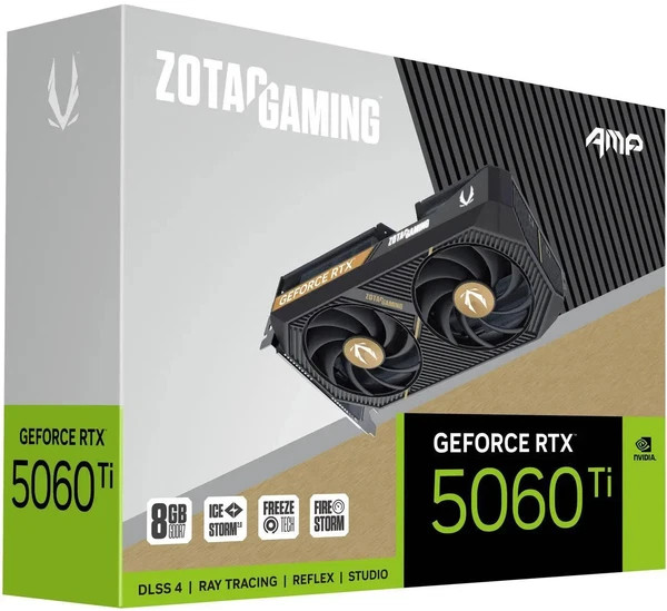 ZT-B50610H-10M | Zotac | Twin Edge OC GeForce RTX 5060 Ti 8GB 128-Bit GDDR7 PCIe 5.0 x8 DLSS GPU