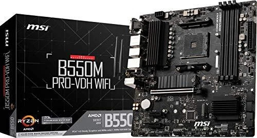 B550M | AMD | MSI PRO-VDH WIFI Desktop Motherboard