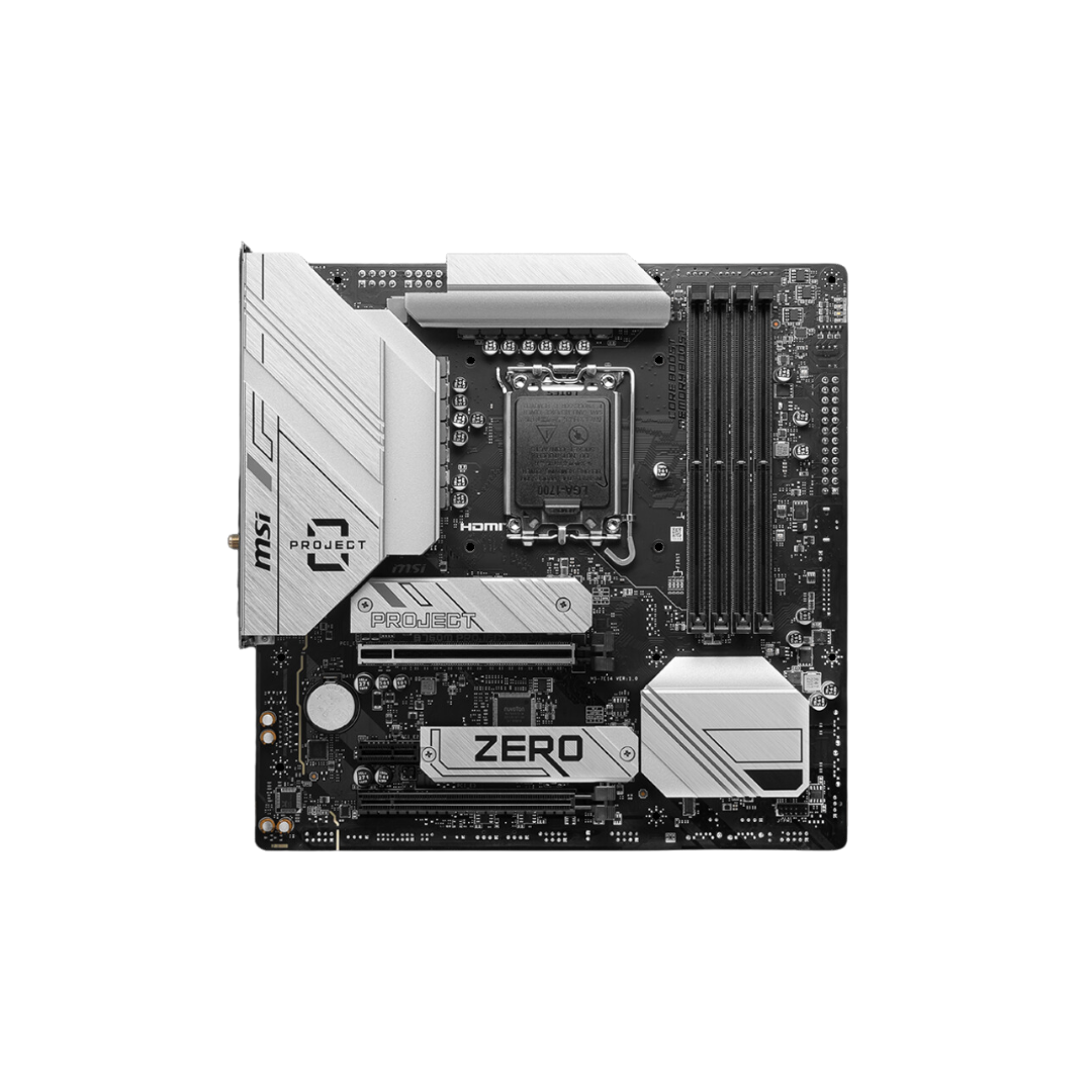 911-7E14-001 | MSI | B760M PROJECT ZERO Intel B760 Chipset Socket Desktop Motherboard