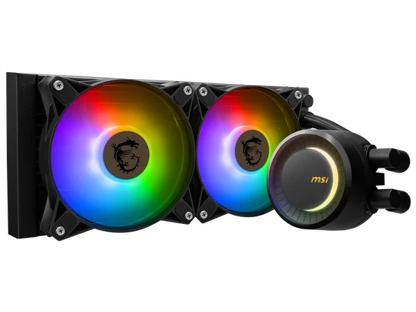 CLE240 | MSI | MAG CoreLiquid E240 BlackAIO ARGB CPU Liquid CoolerRotating Cap Design
