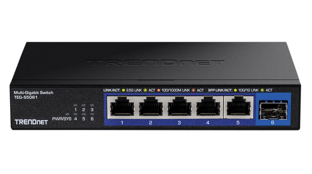 TEG-S5061 | TRENDnet | 6-Port Unmanaged 2.5G Switch