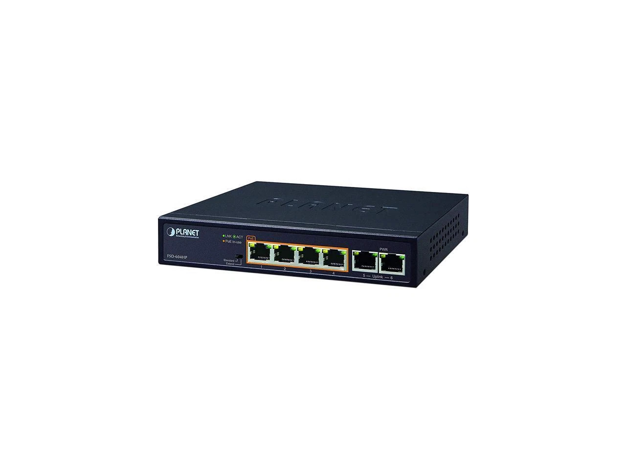 FSD-604HP | Planet | 4-Port 10/100TX 802.3af/at PoE + 2-Port 10/100TX Desk
