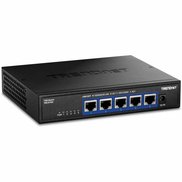 TEG-S750 | TRENDnet | 5-Port 10G Switch 5 x 10G RJ-45 Ports 100Gbps Switching