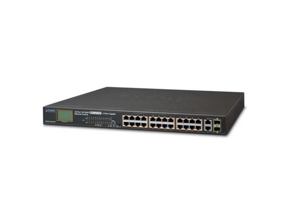FGSW-2622VHP | Planet | 24-Port 10/100TX 802.3at PoE + 2-Port Gigabit TP SFP Combo