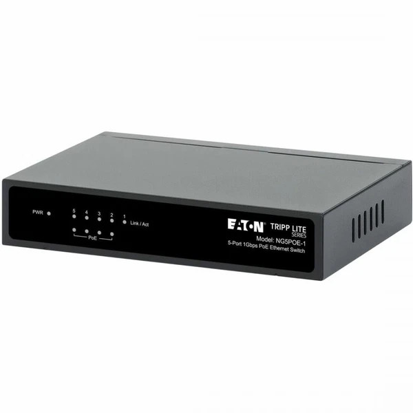 NG5POE-1 | Tripp Lite | Eaton Series 5-Port 10/100/1000 Mbps PoE-Powered Desktop Gigabit