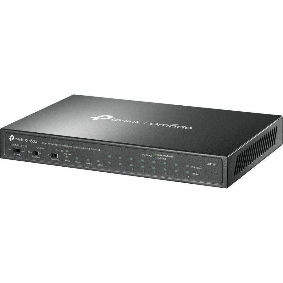 DS111P | TP-Link | Omada 8-Port 10/100Mbps + 3-Port Gigabit Unmanaged Desktop Switch