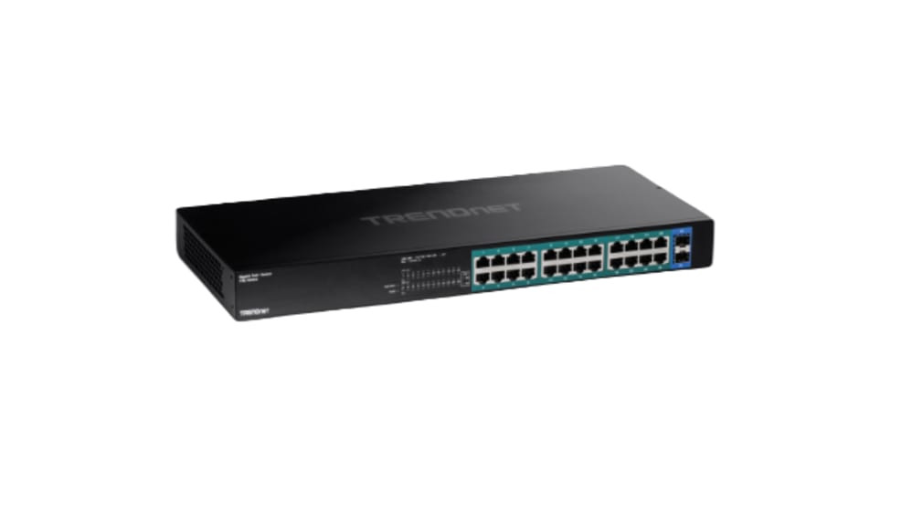 ?TPE-TG262 | TRENDnet | 26-Port Gigabit PoE+ Switch 24 x 30W PoE+ Ports 2 Gigabit SFP Slots