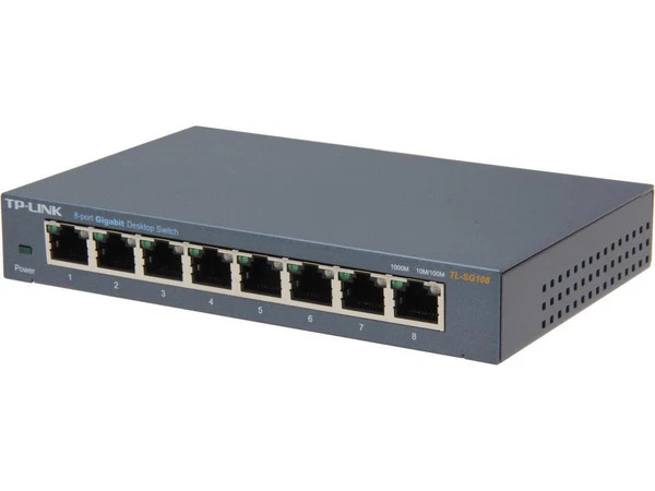TLSG108 | TP-Link | 8 Port Gigabit Ethernet Network Switch Ethernet Splitter Sturdy Meta