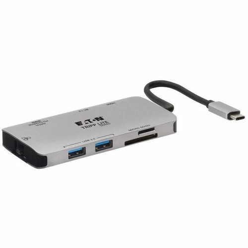 U442DOCK5GY | Tripp Lite | USB C Docking Charging Station 4k USB Hub HDMI SD/Micro SD