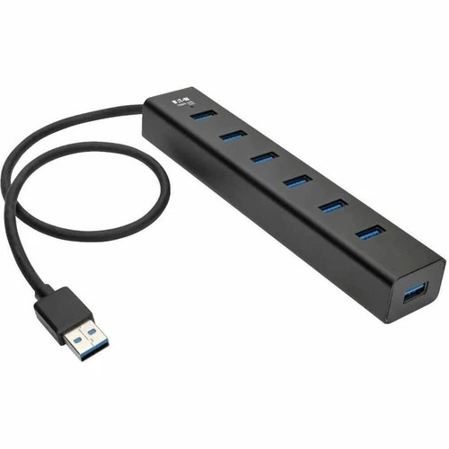 U360007AL | Tripp Lite | 7-Port Portable USB 3.0 SuperSpeed Mini Hub Aluminum