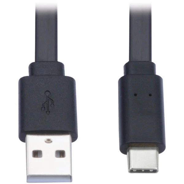 U038-006-FL | Tripp Lite | USB-A to USB C Flat USB 2.0 Thunderbolt 3 Black 6ft Cable
