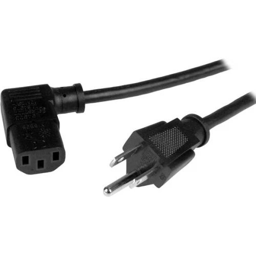 PXT101L3 | StarTech | 3ft Computer Power Cord Nema 5-15p To Right-angle C13 18awg