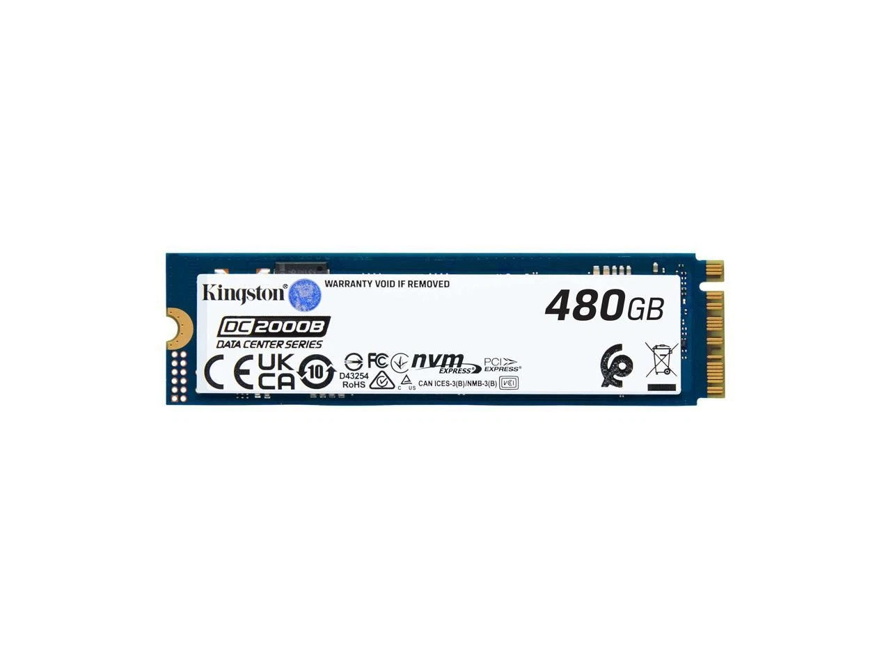 SEDC2000BM8/480G | Kingston Technology | DC2000B 480GB PCIe 4.0 NVMe M.2 SSD