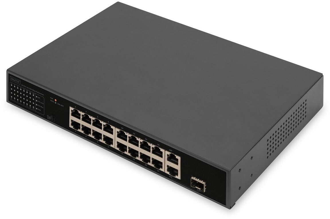 DN-95355 | Digitus | 16-Port Fast Ethernet PoE Switch