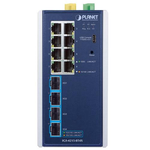 IGS-4215-8T4X | Planet | 8-Port Gigabit 10G Industrial Switch