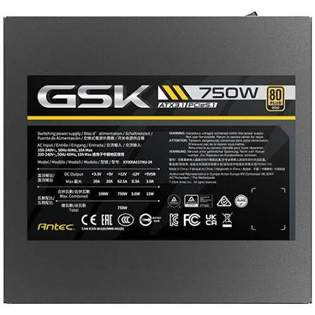 GSK750 | Antec | 750W 80+ Gold ATX Power Supply