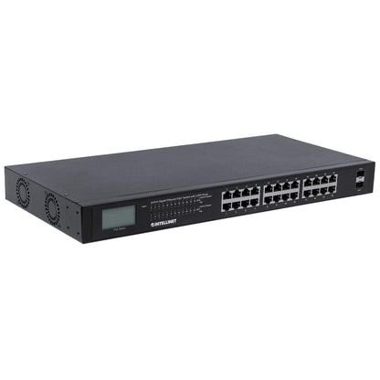 561242 | Intellinet | 24-Port Gigabit PoE+ 370W Switch