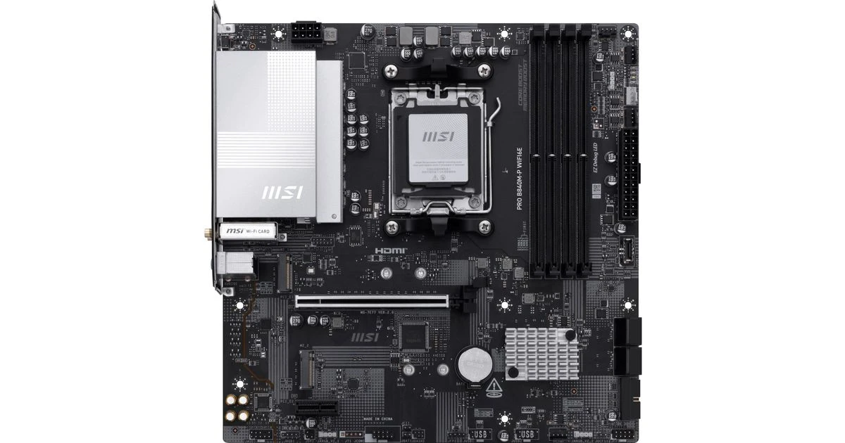 7E77-001R | MSI | B840M-P AM5 DDR5 WiFi 6E Motherboard