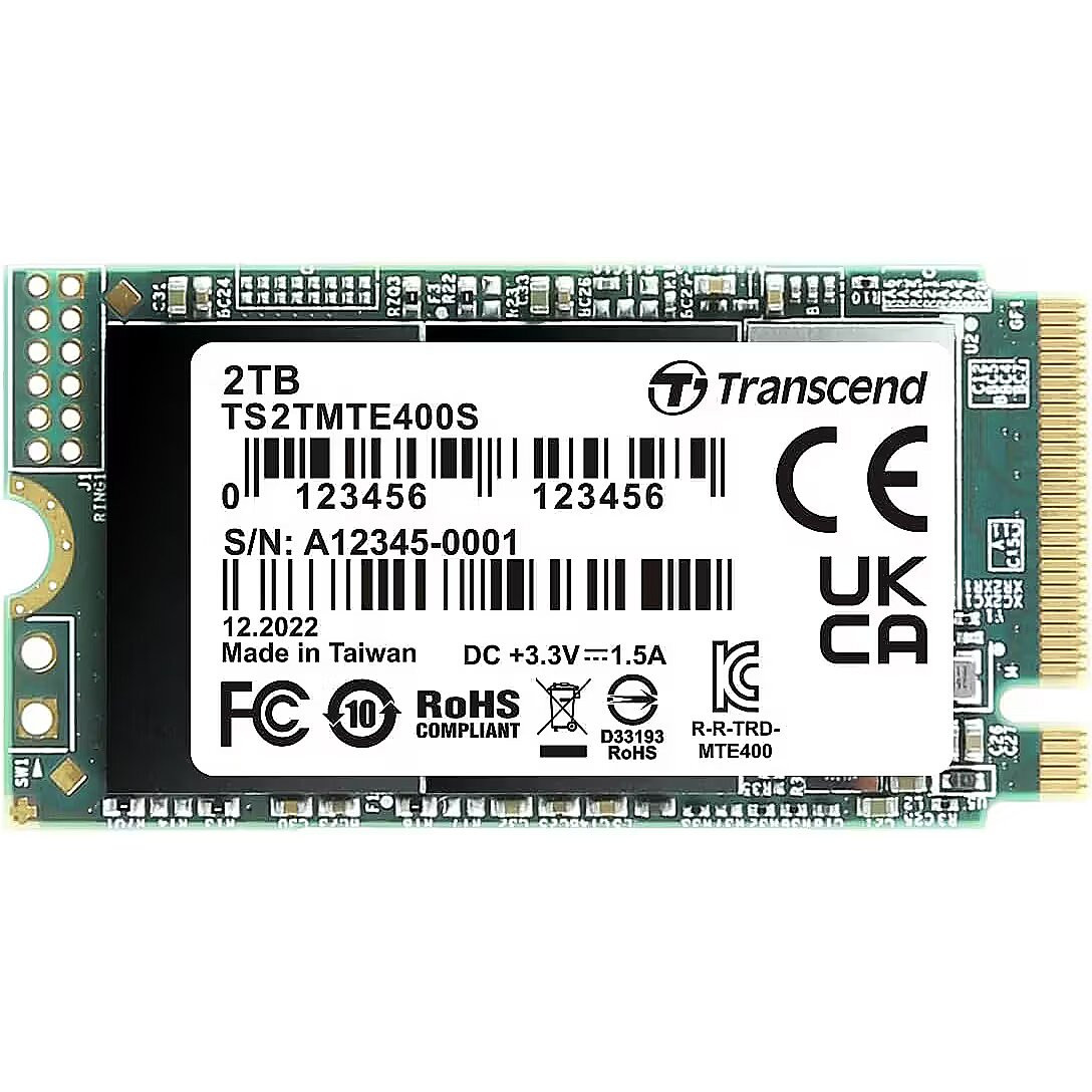 TS2TMTE400S | Transcend | 2TB M.2 2242 PCIe TLC SSD