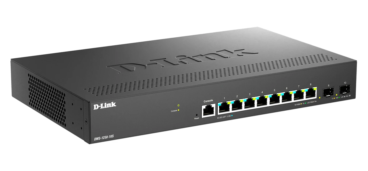 DMS-1250-10S | D-Link | 8-Port Multi-Gigabit Smart Switch