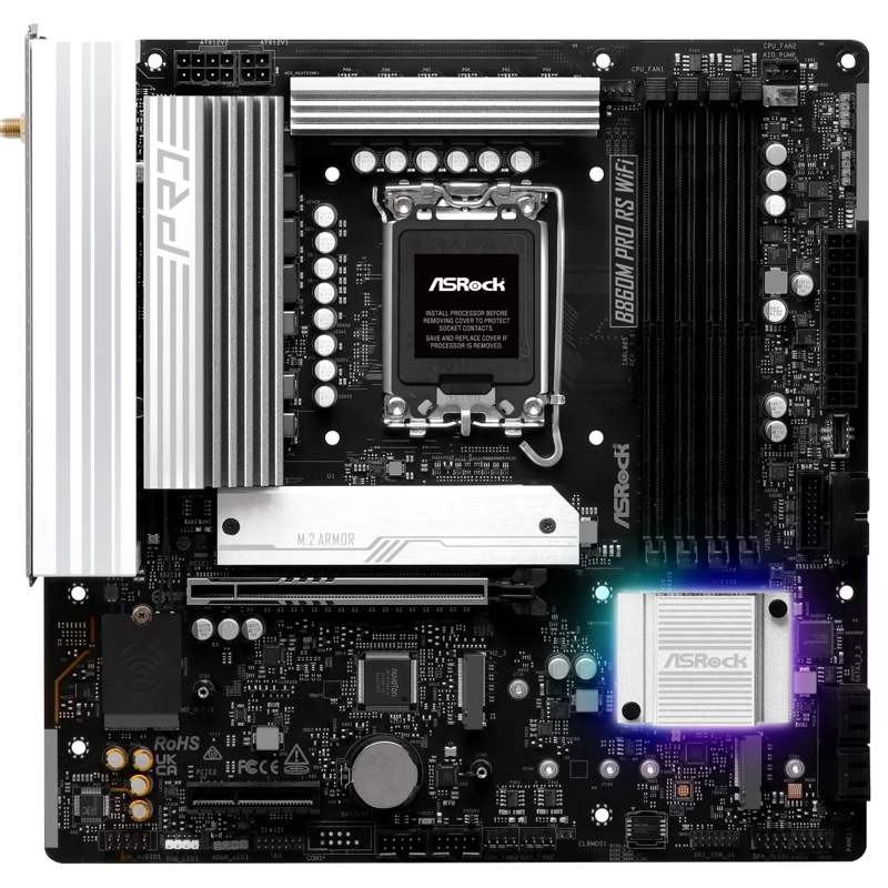 90-MXBRQ0-A0UAYZ | ASRock | B860M LGA1851 WiFi Micro-ATX Motherboard