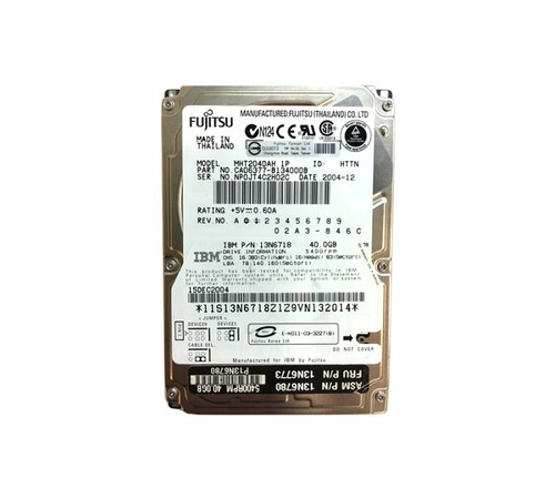 13N6780 | IBM | LENOVO 40GB 5400RPM ATA-100 8MB CACHE 2.5-INCH HARD DISK DRIVE FOR THINKPAD