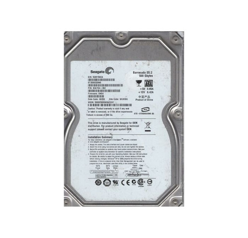 9CA154-302 | Seagate | BarraCuda ES.2 500GB 7200RPM SATA 3GB/s 32MB Cache 3.5-inch Hard Drive