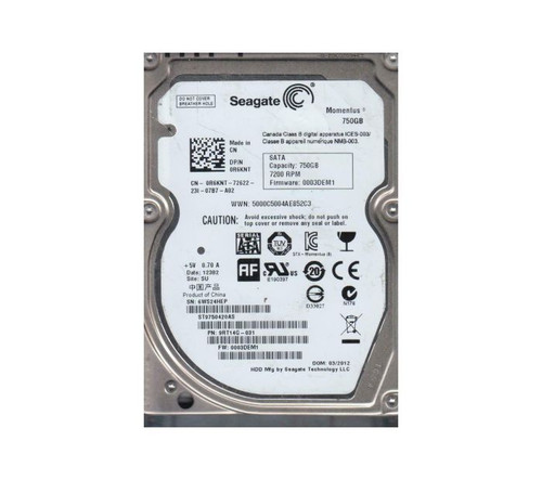 9RT14G-031 | SEAGATE | MOMENTUS 750GB 7200RPM SATA 3GB/S 16MB CACHE (CE) 2.5-INCH HARD DRIVE