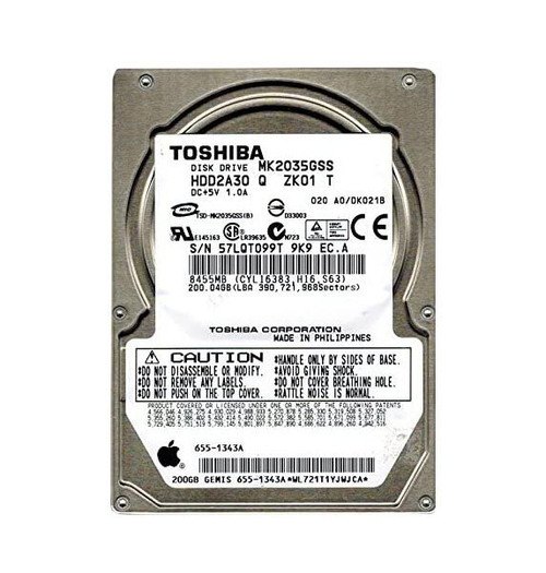 HDD2A30 | TOSHIBA | 200GB 4200RPM 8MB CACHE SATA 7-PIN 2.5-INCH LAPTOP HARD DRIVE