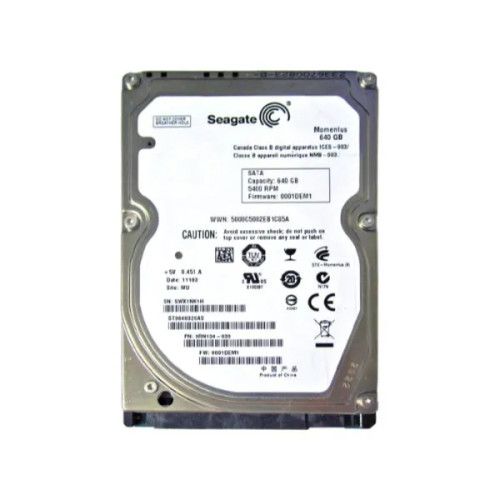 ST9640320AS | Seagate | Momentus 640GB SATA 3GB/s 5400RPM 8MB Cache 2.5-inch Hard Drive